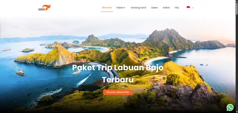 Screenshot website Garuda Pariwisata